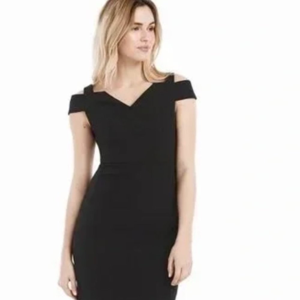 White House Black Market Cold Shoulder Little Black Dress